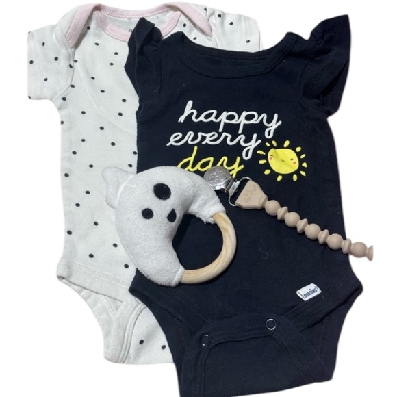 Bundle Baby Girl Outfits Size 0-3 months Gerber Cat&Jack Modern Moments 8 pieces - Picture 2 of 10